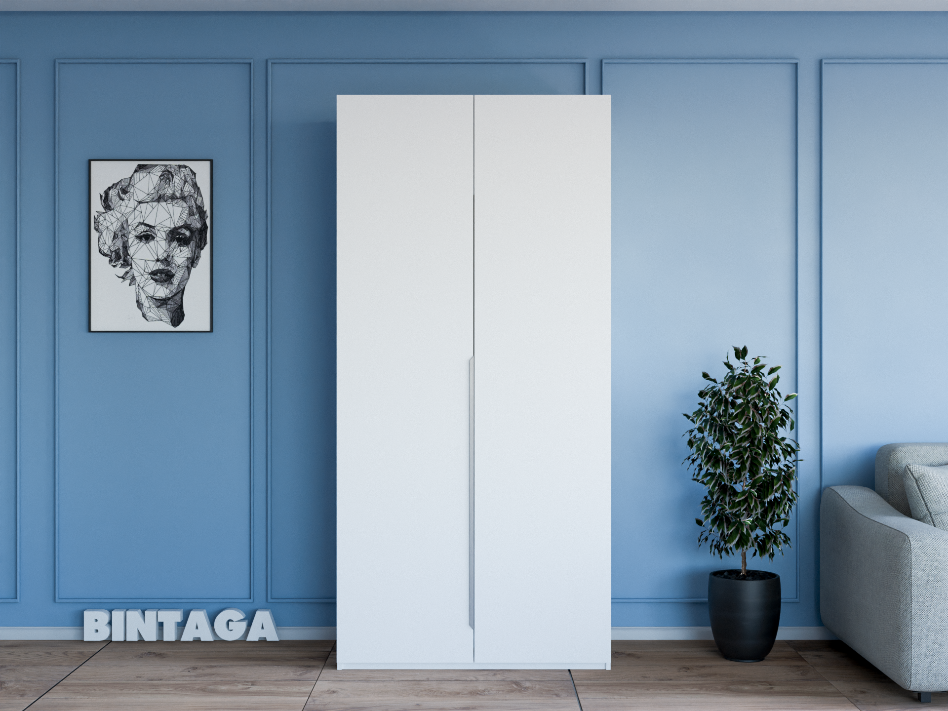 Пакс Альхейм 12 white (silver) ИКЕА (IKEA) изображение товара